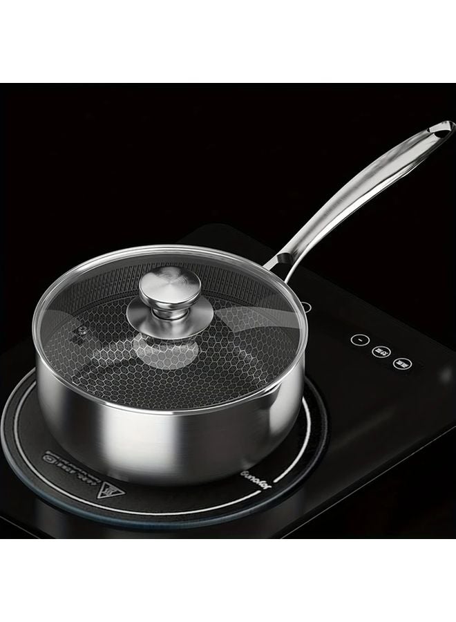 Japanese Style Flat Bottom Saucepan 3 0L 316 Stainless Steel Non Stick Induction Compatible - Image 1